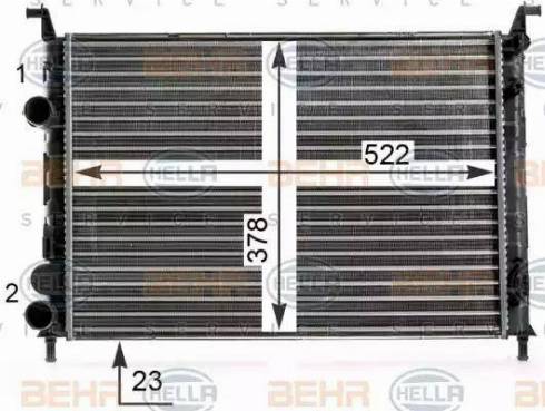 HELLA 8MK 376 700-251 - Radiators, Motora dzesēšanas sistēma autodraugiem.lv