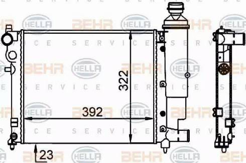 HELLA 8MK 376 701-684 - Radiators, Motora dzesēšanas sistēma autodraugiem.lv