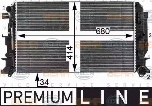 HELLA 8MK 376 701-001 - Radiators, Motora dzesēšanas sistēma autodraugiem.lv