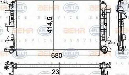 HELLA 8MK 376 701-361 - Radiators, Motora dzesēšanas sistēma autodraugiem.lv