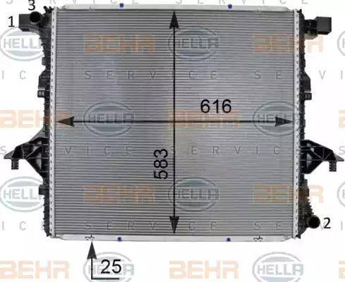 HELLA 8MK 376 701-311 - Radiators, Motora dzesēšanas sistēma autodraugiem.lv