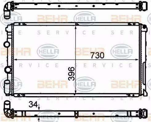 HELLA 8MK 376 708-451 - Radiators, Motora dzesēšanas sistēma autodraugiem.lv