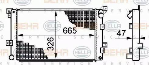 HELLA 8MK 376 708-511 - Radiators, Motora dzesēšanas sistēma autodraugiem.lv