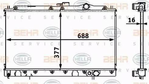 HELLA 8MK 376 708-111 - Radiators, Motora dzesēšanas sistēma autodraugiem.lv