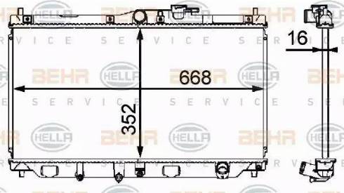 HELLA 8MK 376 708-131 - Radiators, Motora dzesēšanas sistēma autodraugiem.lv