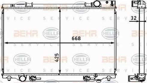 HELLA 8MK 376 708-341 - Radiators, Motora dzesēšanas sistēma autodraugiem.lv