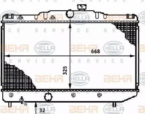 HELLA 8MK 376 708-711 - Radiators, Motora dzesēšanas sistēma autodraugiem.lv