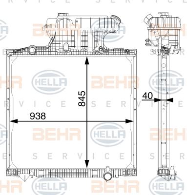HELLA 8MK 376 702-894 - Radiators, Motora dzesēšanas sistēma autodraugiem.lv