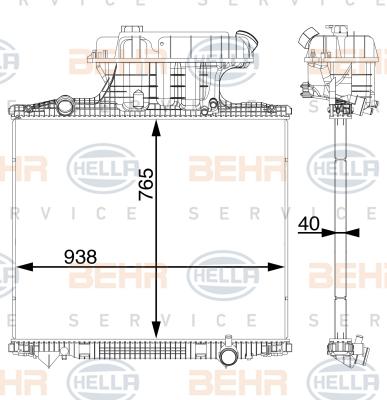 HELLA 8MK 376 702-844 - Radiators, Motora dzesēšanas sistēma autodraugiem.lv