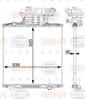 HELLA 8MK 376 702-824 - Radiators, Motora dzesēšanas sistēma autodraugiem.lv