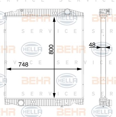 HELLA 8MK 376 702-874 - Radiators, Motora dzesēšanas sistēma autodraugiem.lv