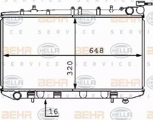 HELLA 8MK 376 707-491 - Radiators, Motora dzesēšanas sistēma autodraugiem.lv