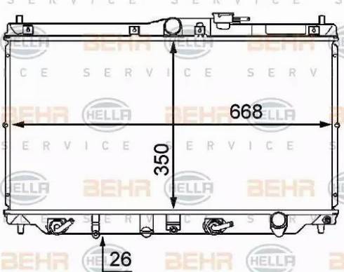 HELLA 8MK 376 707-431 - Radiators, Motora dzesēšanas sistēma autodraugiem.lv