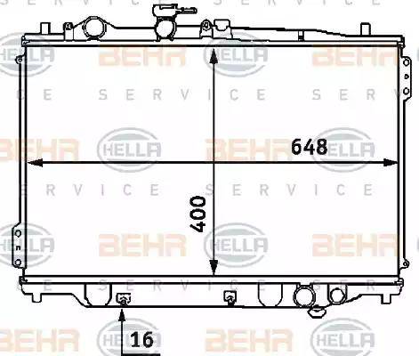 HELLA 8MK 376 707-421 - Radiators, Motora dzesēšanas sistēma autodraugiem.lv