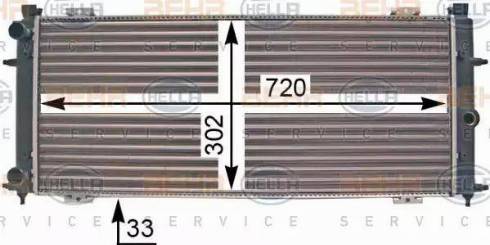 HELLA 8MK 376 707-301 - Radiators, Motora dzesēšanas sistēma autodraugiem.lv