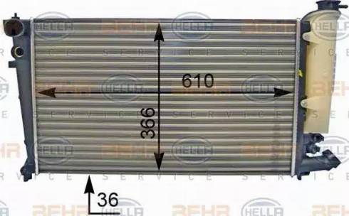 HELLA 8MK 376 707-261 - Radiators, Motora dzesēšanas sistēma autodraugiem.lv