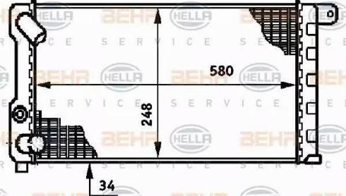 HELLA 8MK 376 719-521 - Radiators, Motora dzesēšanas sistēma autodraugiem.lv