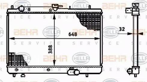 HELLA 8MK 376 719-771 - Radiators, Motora dzesēšanas sistēma autodraugiem.lv