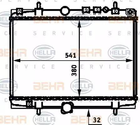 HELLA 8MK 376 714-411 - Radiators, Motora dzesēšanas sistēma autodraugiem.lv