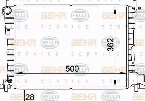 HELLA 8MK 376 714-241 - Radiators, Motora dzesēšanas sistēma autodraugiem.lv