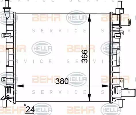 HELLA 8MK 376 714-251 - Radiators, Motora dzesēšanas sistēma autodraugiem.lv