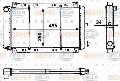 HELLA 8MK 376 715-461 - Radiators, Motora dzesēšanas sistēma autodraugiem.lv