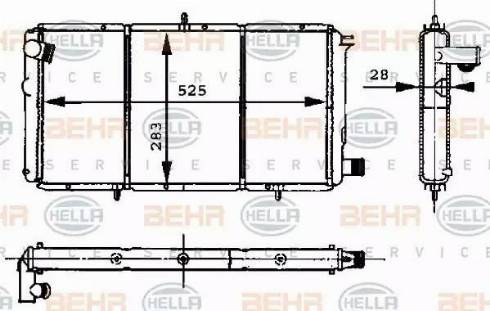 HELLA 8MK 376 715-401 - Radiators, Motora dzesēšanas sistēma autodraugiem.lv