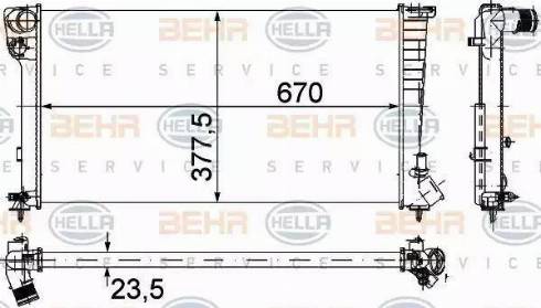 HELLA 8MK 376 715-524 - Radiators, Motora dzesēšanas sistēma autodraugiem.lv