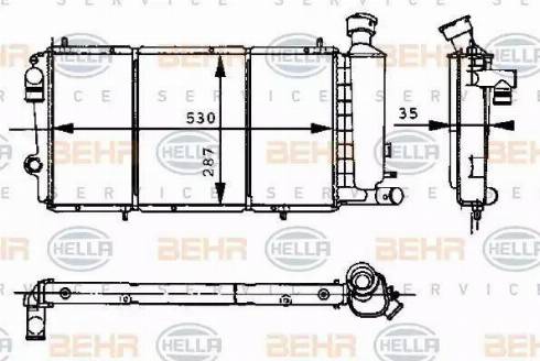 HELLA 8MK 376 715-371 - Radiators, Motora dzesēšanas sistēma autodraugiem.lv