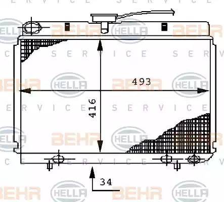 HELLA 8MK 376 710-541 - Radiators, Motora dzesēšanas sistēma autodraugiem.lv