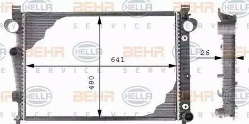 HELLA 8MK 376 710-284 - Radiators, Motora dzesēšanas sistēma autodraugiem.lv
