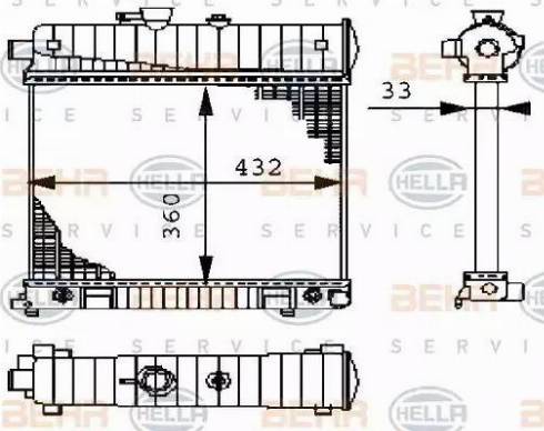 HELLA 8MK 376 710-274 - Radiators, Motora dzesēšanas sistēma autodraugiem.lv