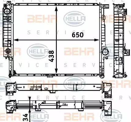 HELLA 8MK 376 711-501 - Radiators, Motora dzesēšanas sistēma autodraugiem.lv