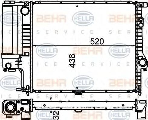 HELLA 8MK 376 711-134 - Radiators, Motora dzesēšanas sistēma autodraugiem.lv