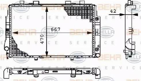 HELLA 8MK 376 711-174 - Radiators, Motora dzesēšanas sistēma autodraugiem.lv