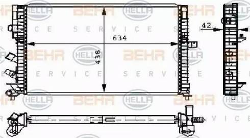 HELLA 8MK 376 711-211 - Radiators, Motora dzesēšanas sistēma autodraugiem.lv