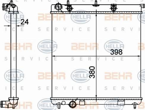 HELLA 8MK 376 718-645 - Radiators, Motora dzesēšanas sistēma autodraugiem.lv