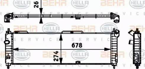 HELLA 8MK 376 713-574 - Radiators, Motora dzesēšanas sistēma autodraugiem.lv
