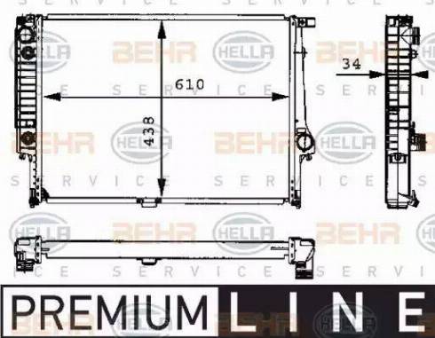 HELLA 8MK 376 713-071 - Radiators, Motora dzesēšanas sistēma autodraugiem.lv