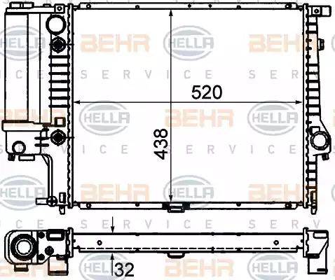 HELLA 8MK 376 713-104 - Radiators, Motora dzesēšanas sistēma autodraugiem.lv