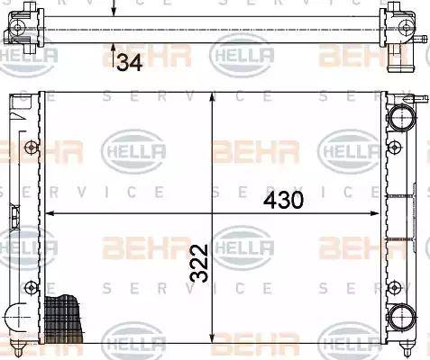 HELLA 8MK 376 713-334 - Radiators, Motora dzesēšanas sistēma autodraugiem.lv