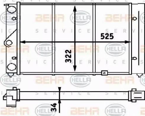 HELLA 8MK 376 713-371 - Radiators, Motora dzesēšanas sistēma autodraugiem.lv