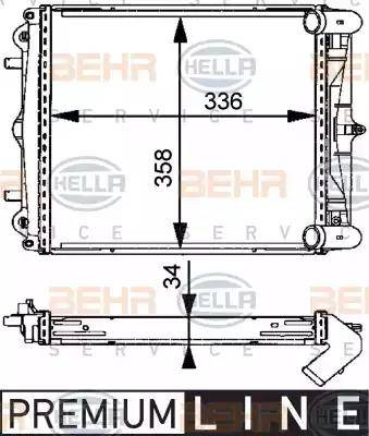 HELLA 8MK 376 713-791 - Radiators, Motora dzesēšanas sistēma autodraugiem.lv