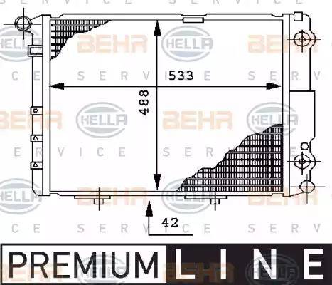 HELLA 8MK 376 712-451 - Radiators, Motora dzesēšanas sistēma autodraugiem.lv