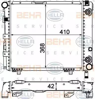 HELLA 8MK 376 712-154 - Radiators, Motora dzesēšanas sistēma autodraugiem.lv