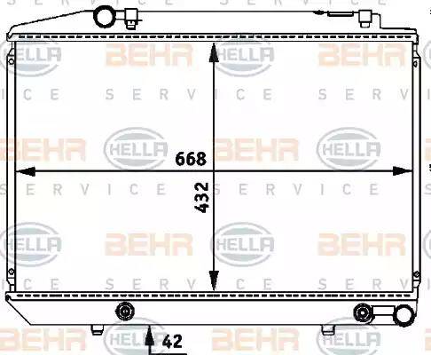 HELLA 8MK 376 712-281 - Radiators, Motora dzesēšanas sistēma autodraugiem.lv