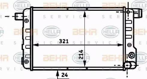 HELLA 8MK 376 717-051 - Radiators, Motora dzesēšanas sistēma autodraugiem.lv