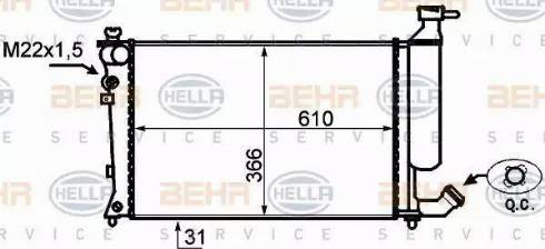 HELLA 8MK 376 717-171 - Radiators, Motora dzesēšanas sistēma autodraugiem.lv
