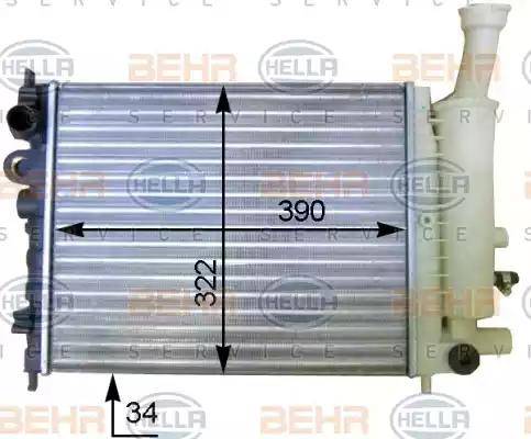 HELLA 8MK 376 717-351 - Radiators, Motora dzesēšanas sistēma autodraugiem.lv