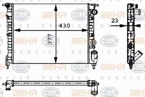 HELLA 8MK 376 717-271 - Radiators, Motora dzesēšanas sistēma autodraugiem.lv